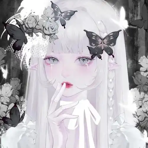 动漫女生头像快乐的秘诀就是停止胡思乱想