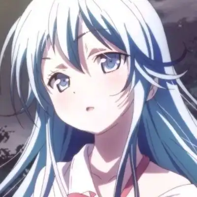 蓝色系动漫女头.