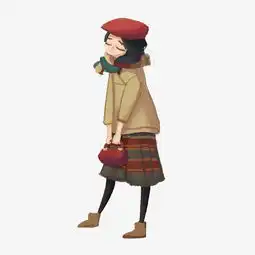 穿着时尚的女生免抠插画png图片素材其他格式下载动漫人物大全