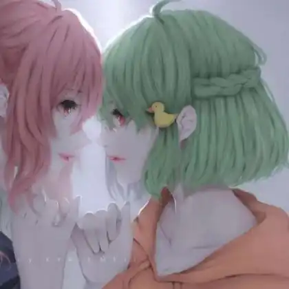 闺蜜2人头像唯美小清新卡通,我的生活依然有你的陪伴