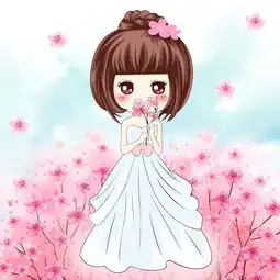 樱花小姐系列原创插画