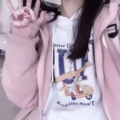 ins粉色系女生头像
