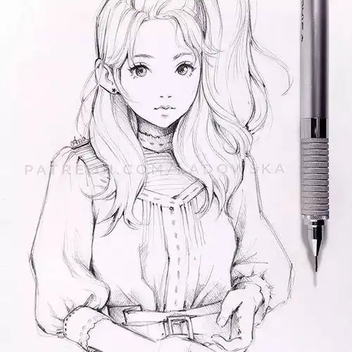 90后美女的小清新动漫手绘,不能错过