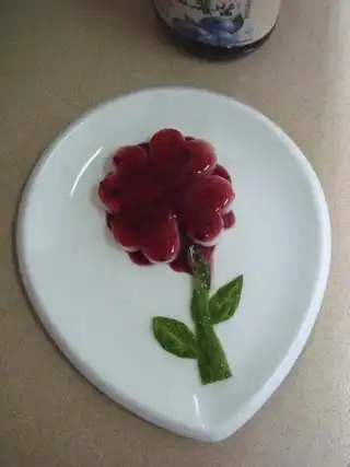 蓝莓山药花的做法