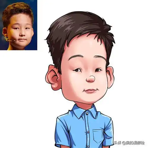 可爱小朋友的肖像漫画,相机拍不出特效也做不出的班级合影