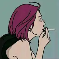 渣男渣女叼烟情侣头像微信头像图片大全