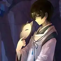 带狸猫面具的动漫男生图片,如下图所示,越多越好