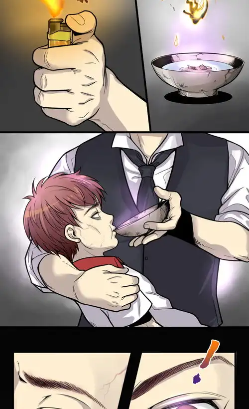灵异漫画男孩体弱多病,突然有了阴阳眼,看见了可怕的东西