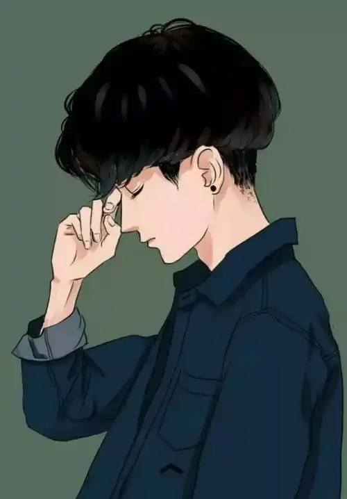 动漫男生头像我清楚每次谈恋爱到最后都只是我动过心