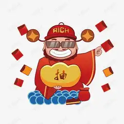 财神爷发红包卡通手绘素材图片免费下载高清psd千库网图片编号9812972