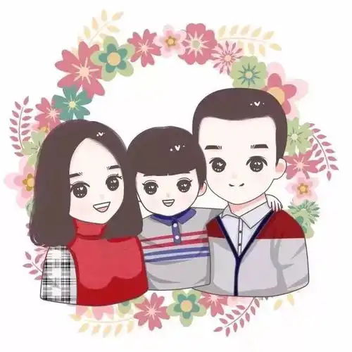 又q又好看的手绘全家福,听说每个人都能找到和自家很像的