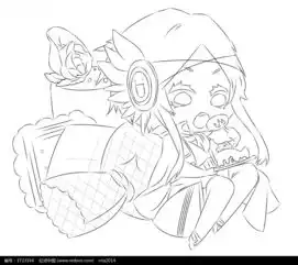 卡通阿拉蕾女孩线描图片免费下载编号3723194红动网