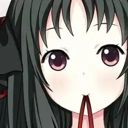 嘴里叼线的可爱少女,动漫头像