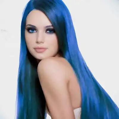 手绘蓝发美女头像,最美动漫蓝发美女图片