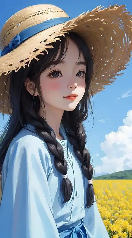 超级治愈的高清漫画壁纸春日少女