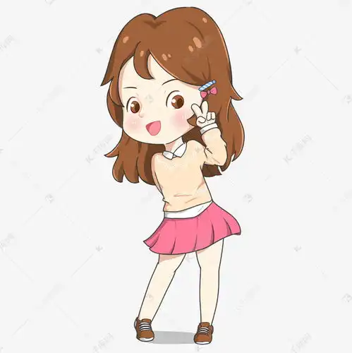 手绘卡通可爱萌系女孩素材图片免费下载千库网