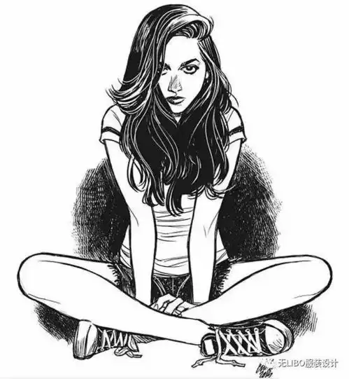 黑白女装效果图80例线稿黑白的多彩世界