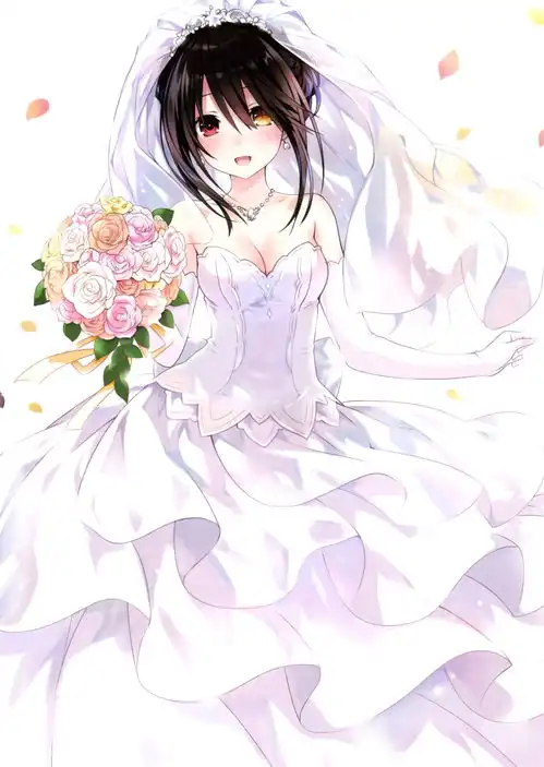 花嫁狂三婚纱狂三约会大作战壁纸美图插画