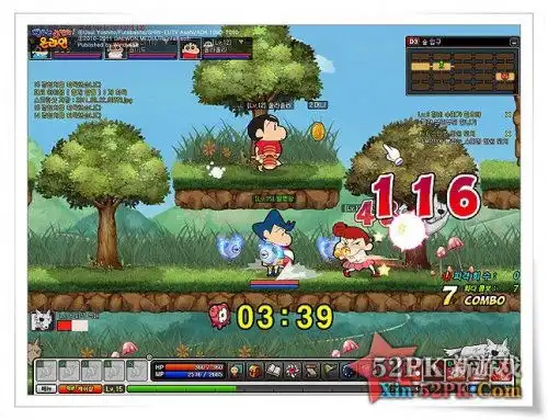 韩2d横版网游蜡笔小新ol12月20日三测