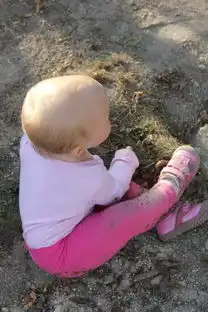 孩子,阴影,金发女郎,发