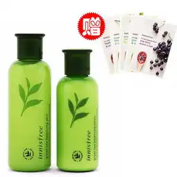 悦诗风吟innisfree绿茶平衡保湿水乳2件套水乳两件套赠送5片面膜随机蜜芽