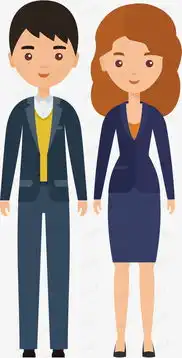 西服男生烫发头女生卡通矢量青年人物素材图片免费下载高清psd千库网图片编号10128253