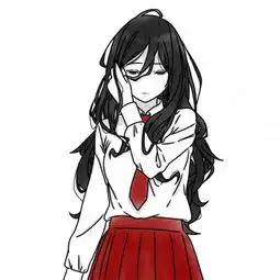 动漫女生头像红色暗黑系