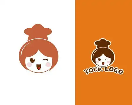 女孩甜品卡通蛋糕烘焙标志设计模板下载logo吉祥物设计素材下的其它设计模板