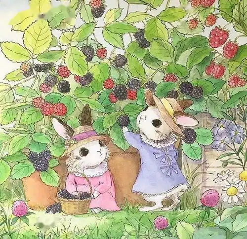 治愈系小兔子插画图片作品