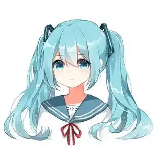 求一个穿水服蓝白色头发和蓝色瞳孔的动漫人物带个帽子的