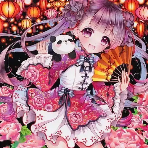 炒鸡可爱仙气的动漫人物女生马克笔插画线稿