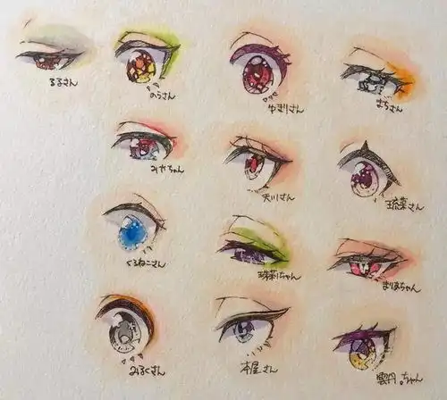 cg原画插画教程动漫少女人物眼睛手绘素材