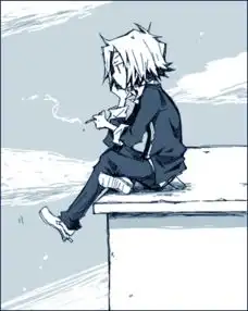 需要一张漫画抽烟的男生