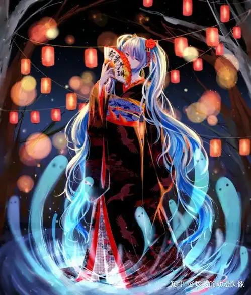 二次元和风美图脚步轻盈,身姿优美的漂亮女生