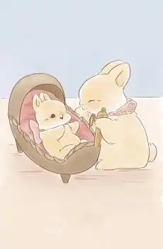 少女心萌系治愈兔子卡通手绘