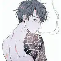 二次元吸烟头像男高清微信头像图片大全
