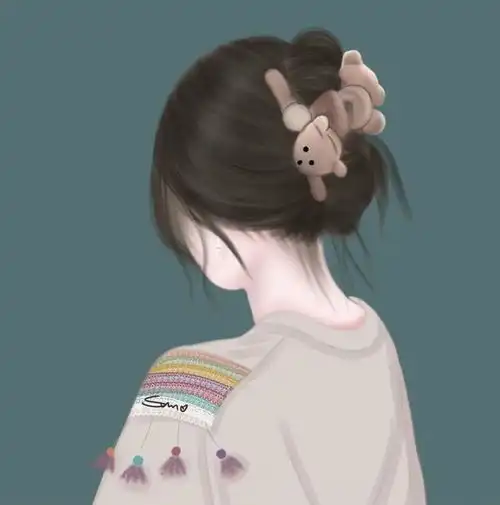 头像手绘气质女生背影,你喜欢哪一个