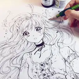 小姐姐教你玩转各大插画人物,不上色都很美