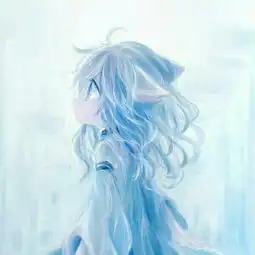 求蓝色长发蓝色眼睛的日本动漫少女,要动画版里的