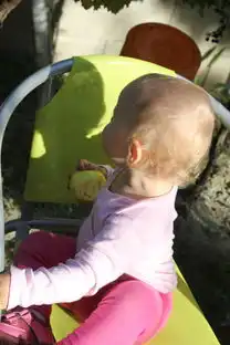 孩子,秋,阴影,金发女郎