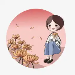 秋季卡通时尚短发女孩人物插画图片素材其他格式下载动漫人物大全