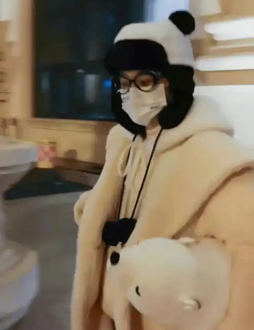 赵丽颖太壕买齐高奢大衣所有颜色,所戴熊猫帽还被粉丝买断货