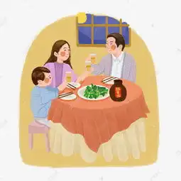 端午三口之家粽子晚餐素材图片免费下载千库网