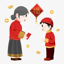 卡通手绘新年拜年发红包图片素材其他格式下载动漫人物大全