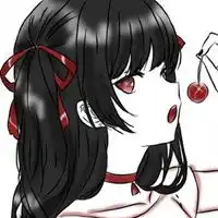 吃东西的女生头像卡通