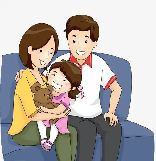 坐在沙发上的三口之家素材图片免费下载高清png千库网图片编号9301119