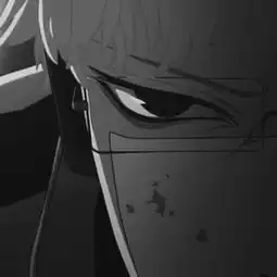 冷酷帅气动漫男生头像黑白侧脸简约