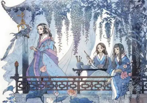 古风图片如鹿归林,如舟靠岸
