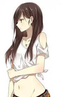 白底动漫女生同人效果
