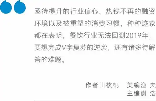 餐饮企业等不来v字反弹拼经济特别策划
